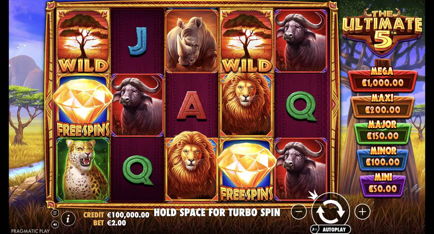 The Ultimate 5: image of main menu