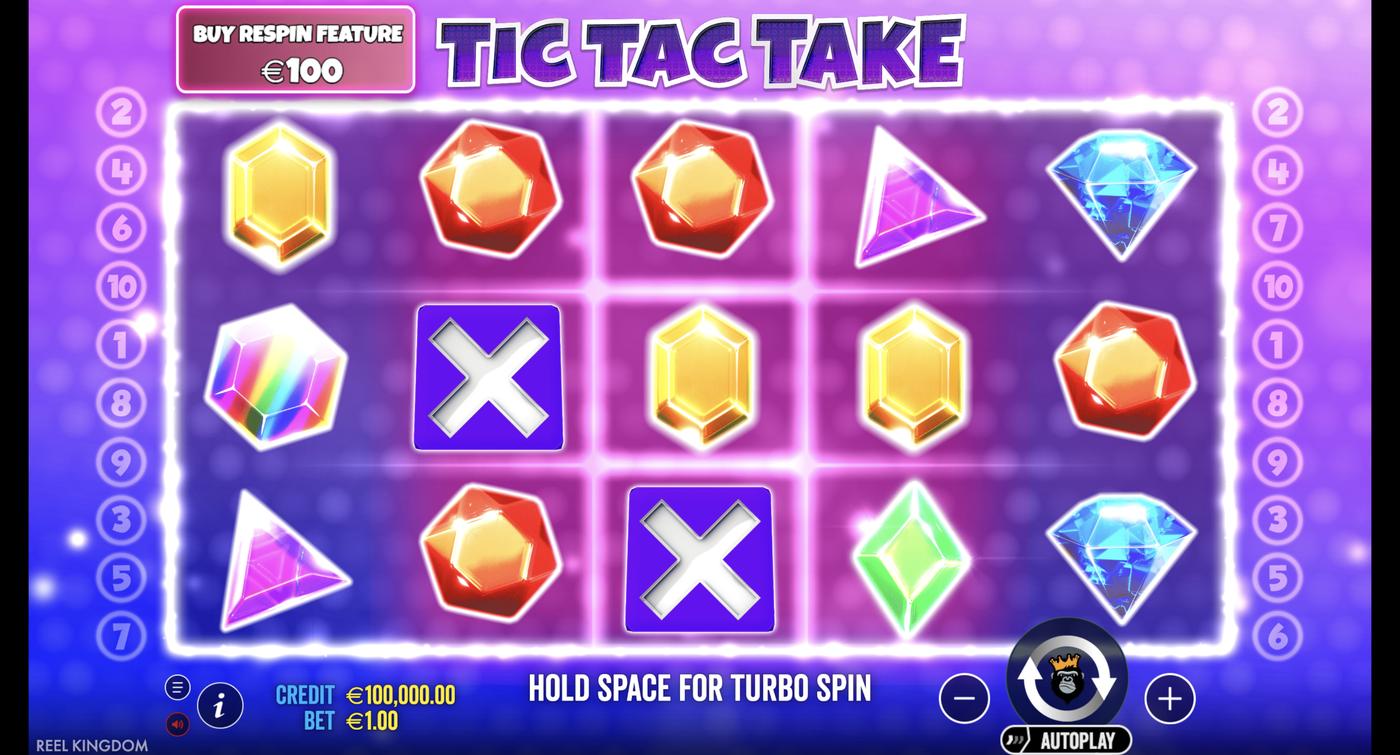Tic Tac Take: image of main menu