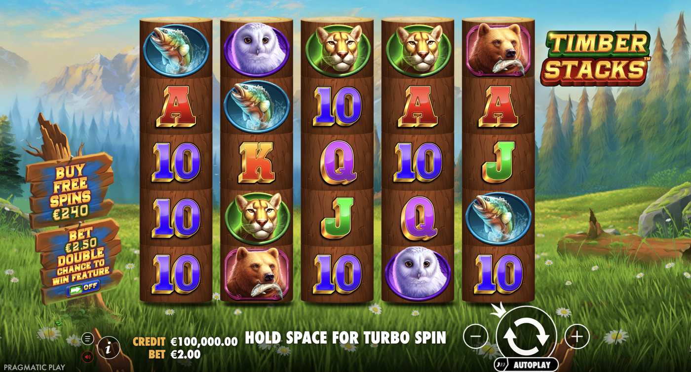 Timber Stacks: image of main menu