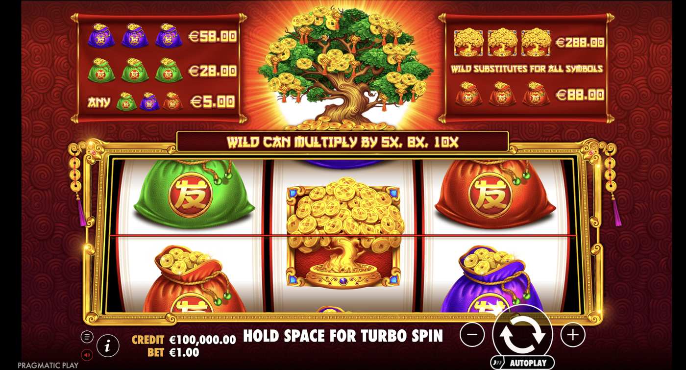 Tree of Riches: image of main menu