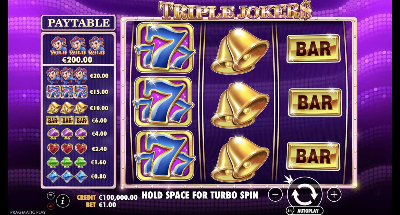 Triple Jokers: image of main menu