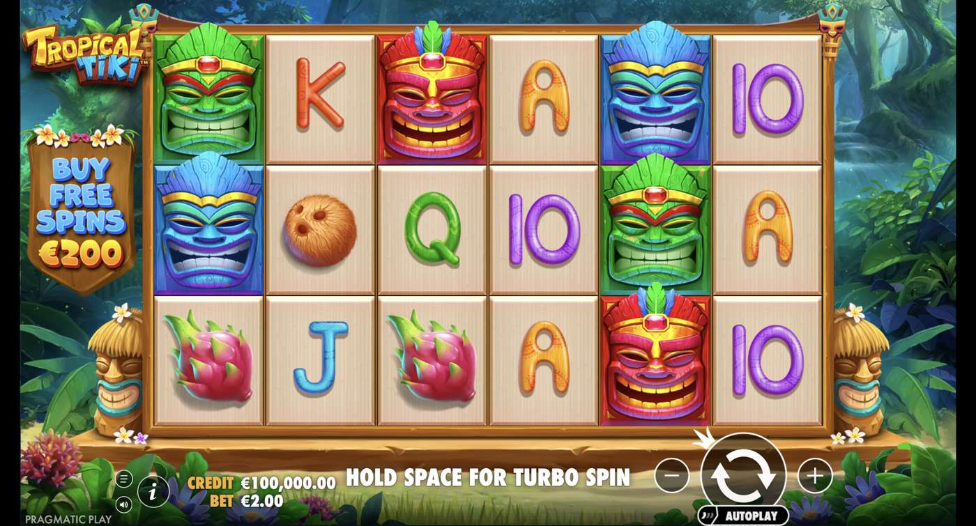Tropical Tiki: image of main menu