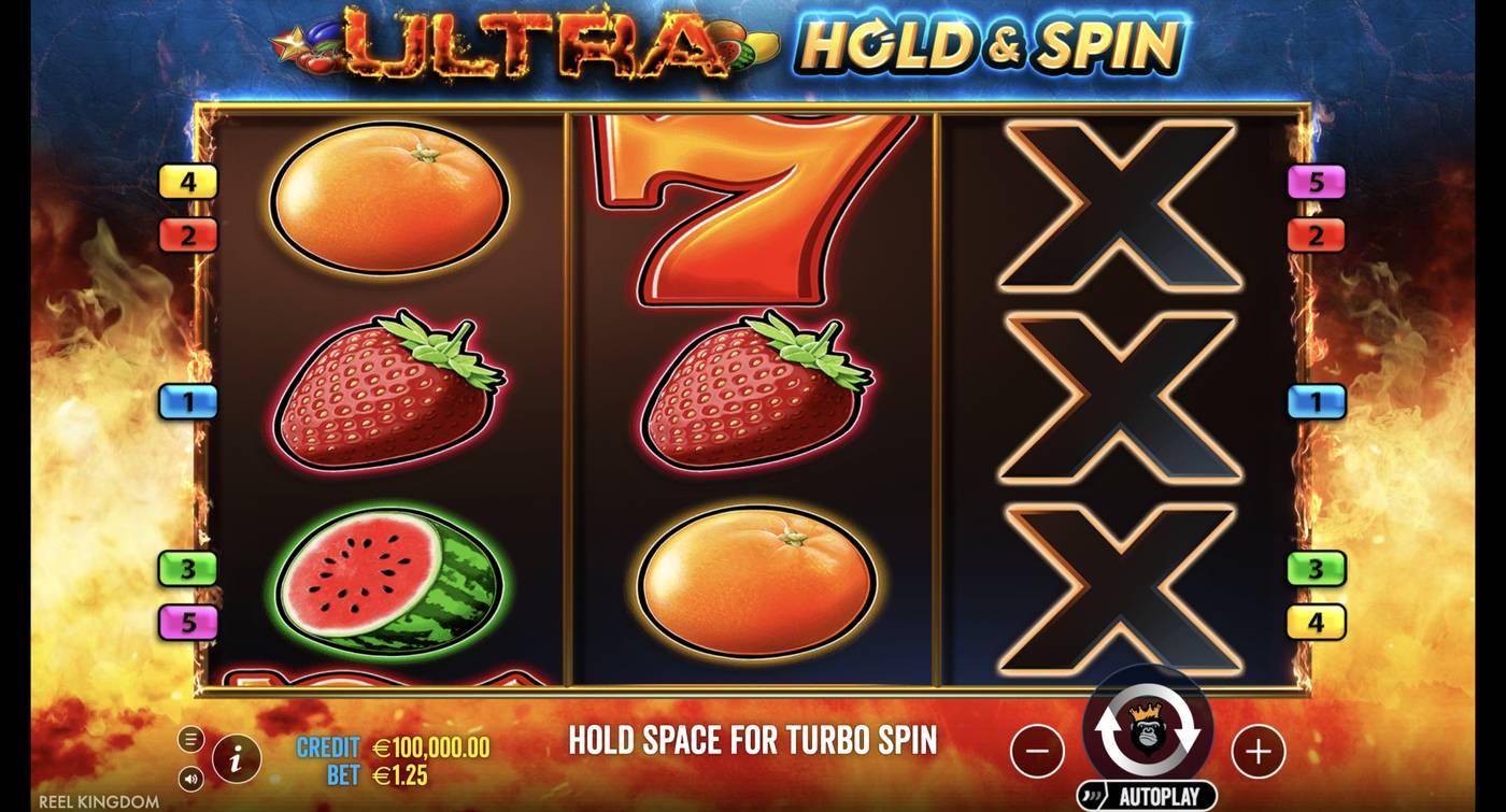 Ultra Hold and Spin: image of main menu