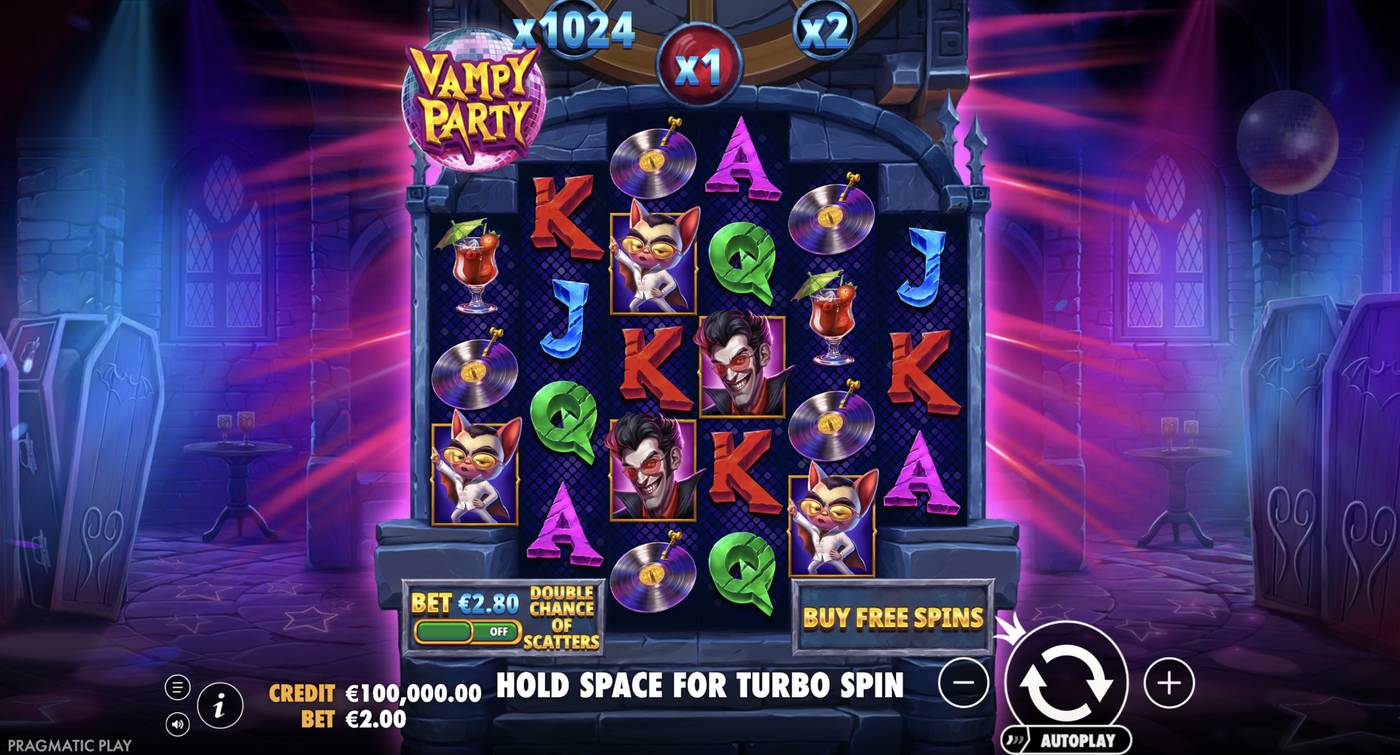Vampy Party: image of main menu