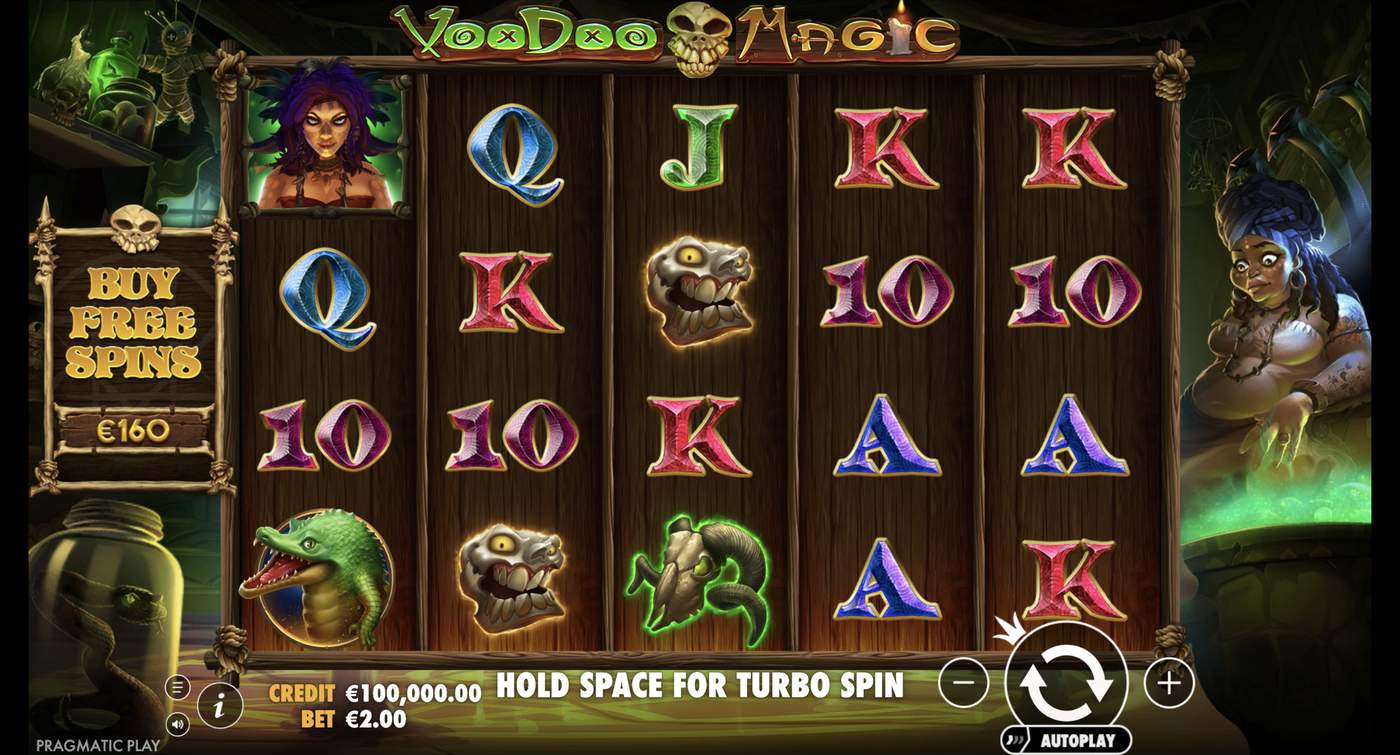 Voodoo Magic: image of main menu