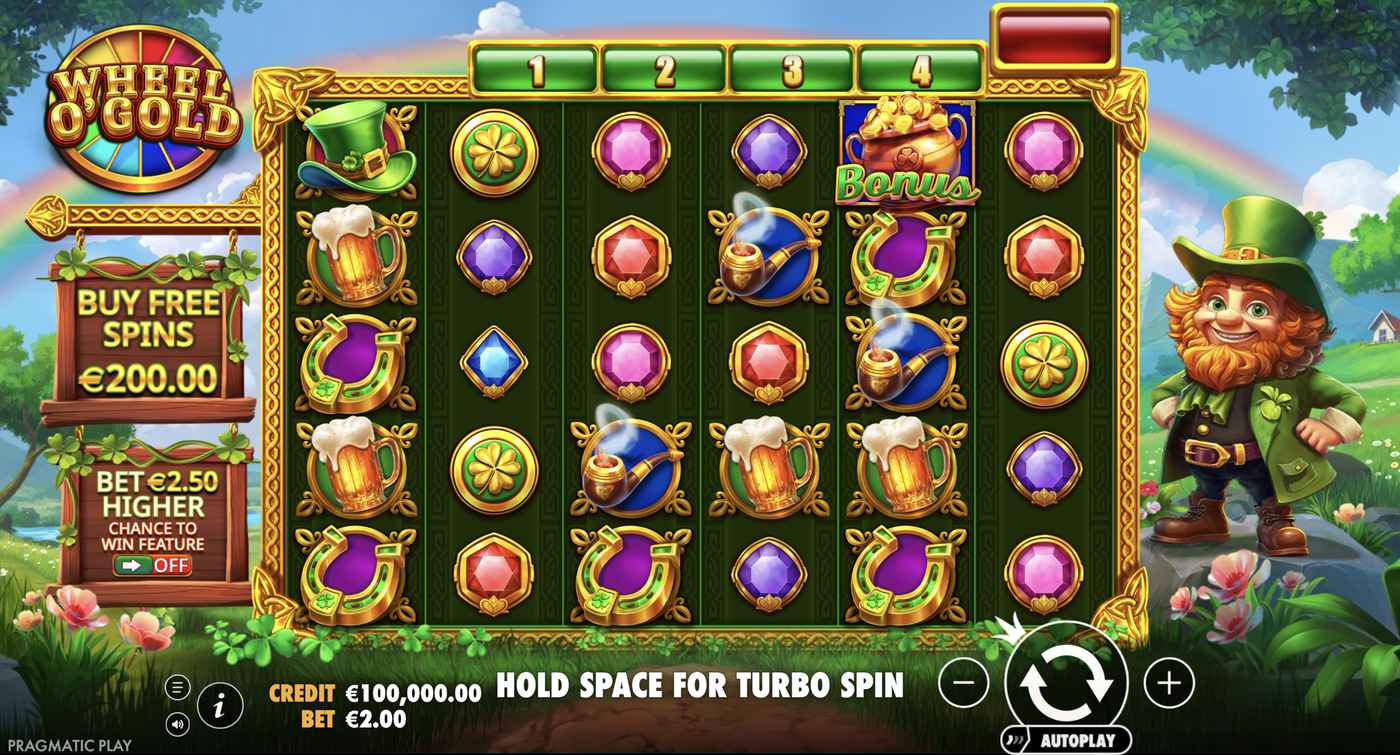 Wheel O'Gold: image of main menu