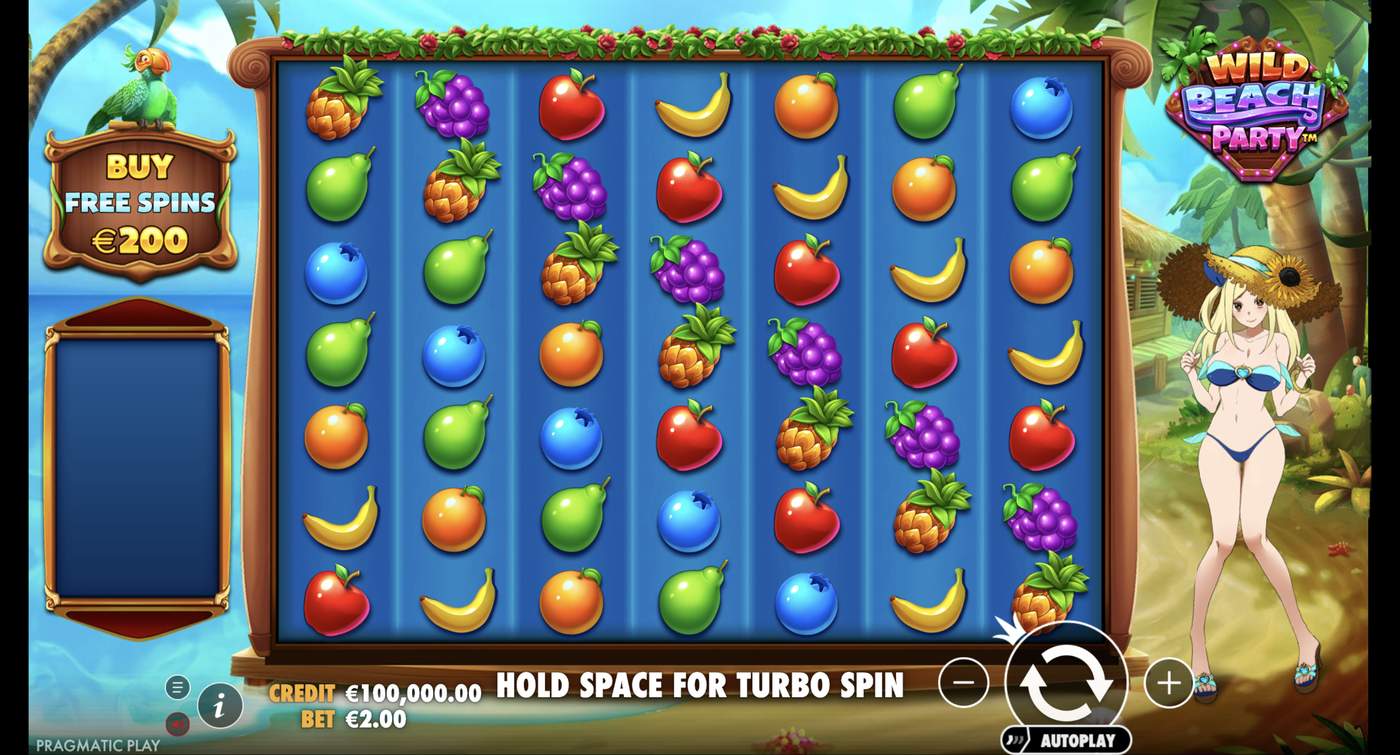 Wild Beach Party: image of main menu
