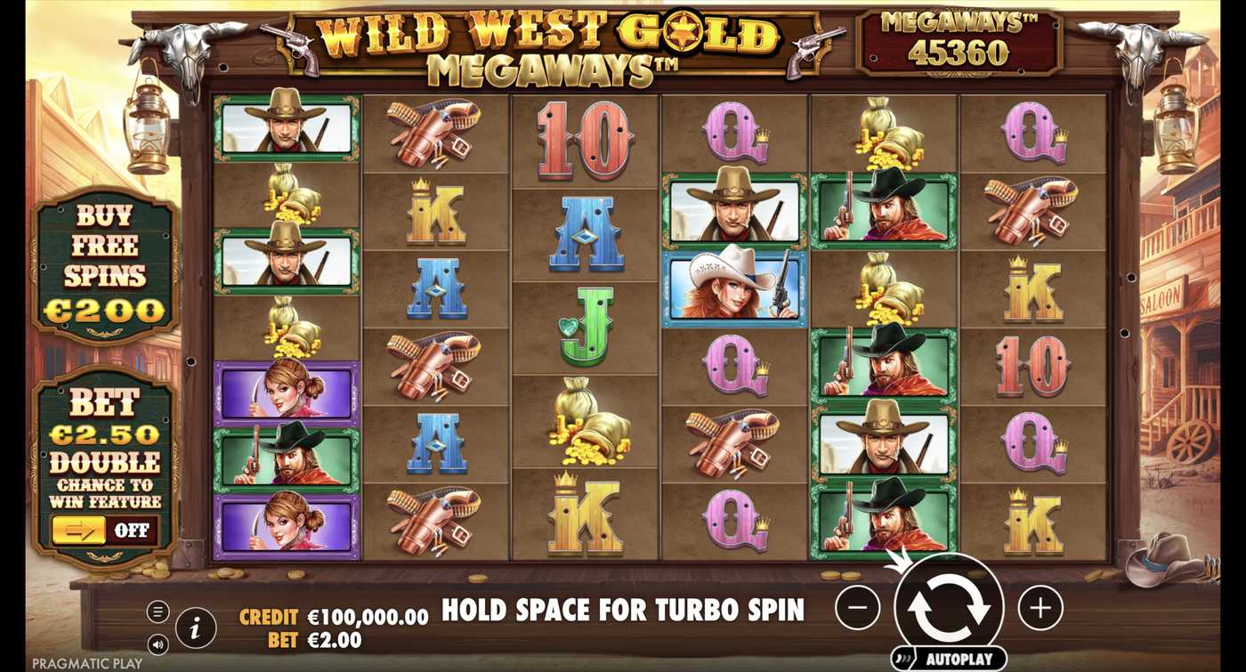 Wild West Gold Megaways: image of main menu