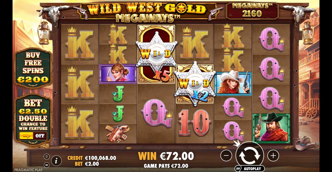 Wild West Gold Megaways: image of winning
