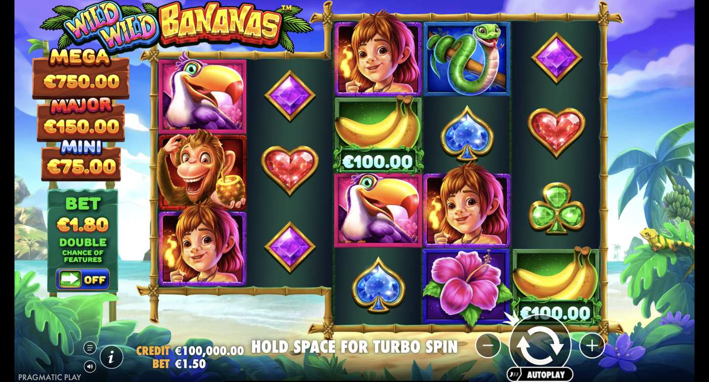 Wild Wild Bananas: image of main menu