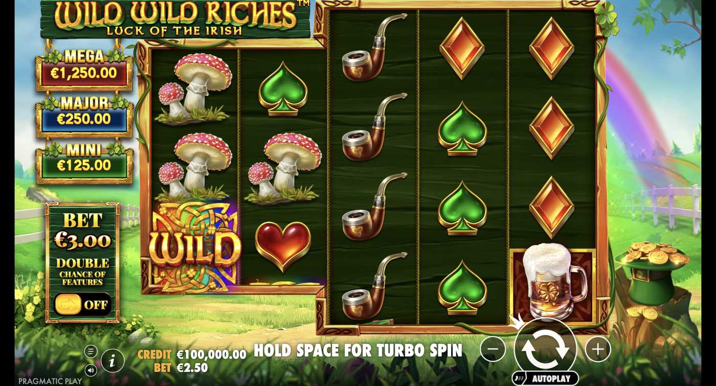 Wild Wild Riches: image of main menu