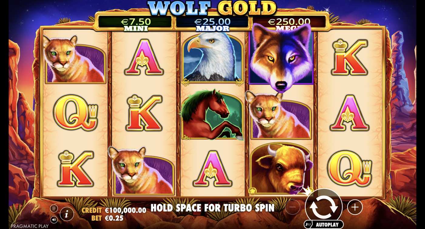 Wolf Gold: image of main menu