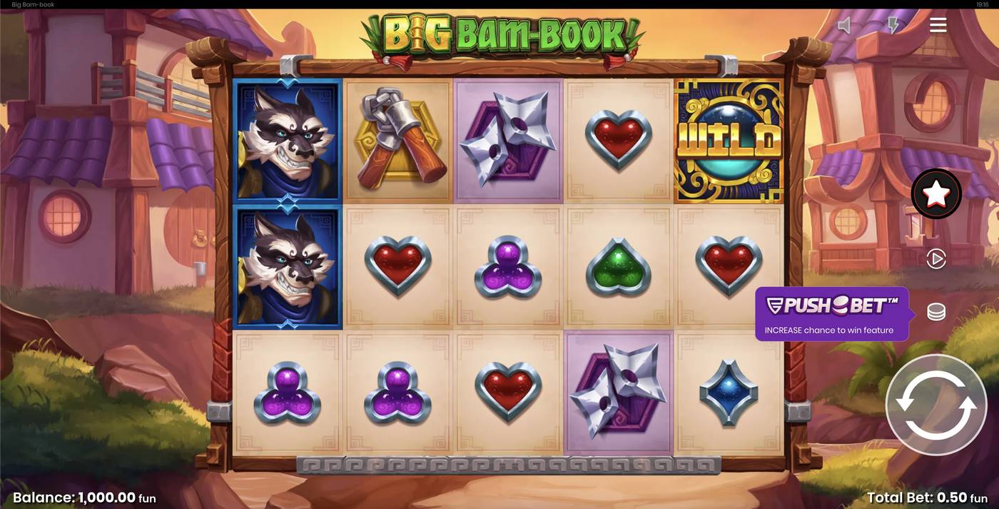 Big Bam-book: image of main menu