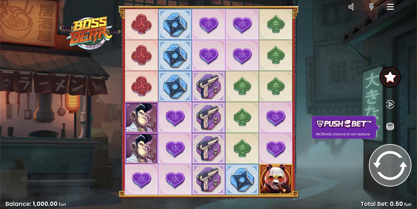 Boss Bear: image of main menu