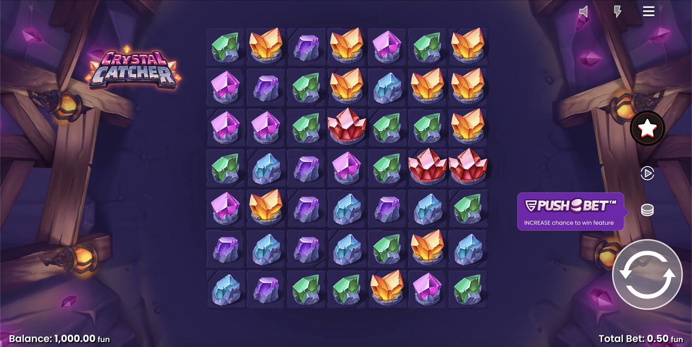 Crystal Catcher: image of main menu