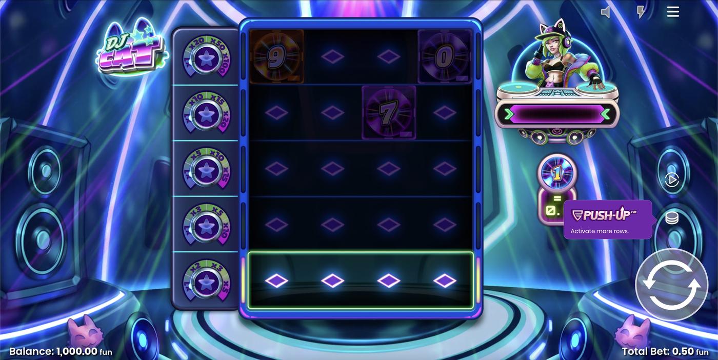 DJ Cat: image of main menu