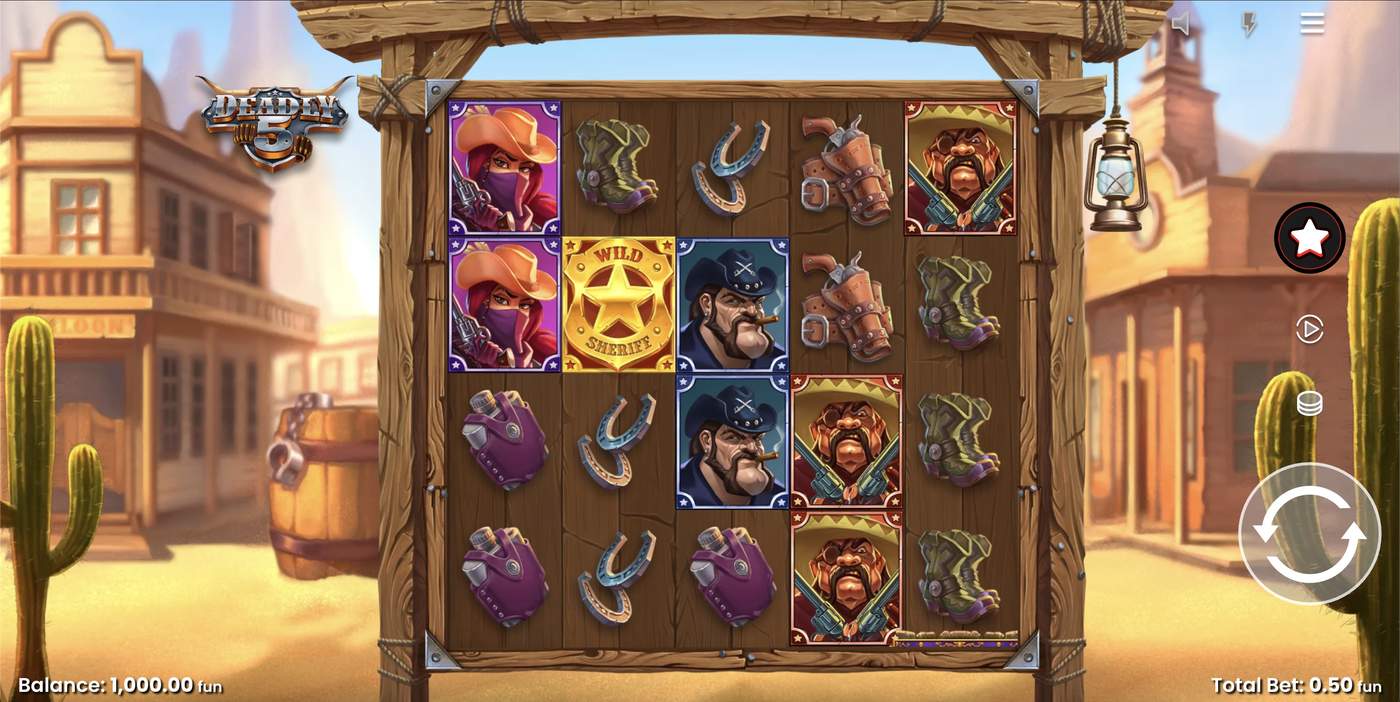 Deadly 5: image of main menu