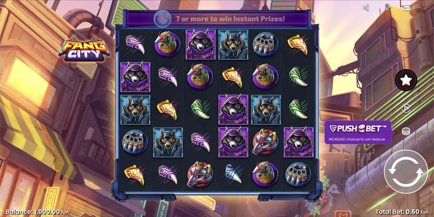 Fang City: image of main menu