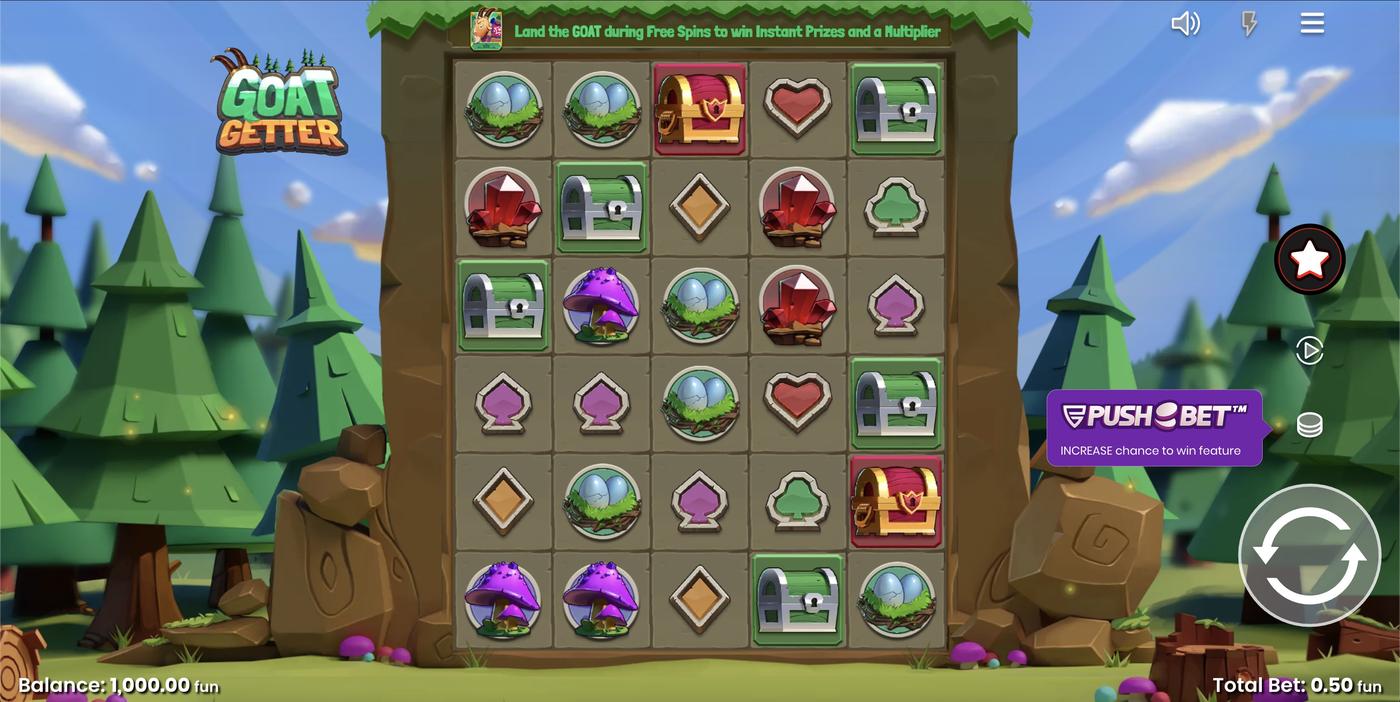 Goat Getter: image of main menu