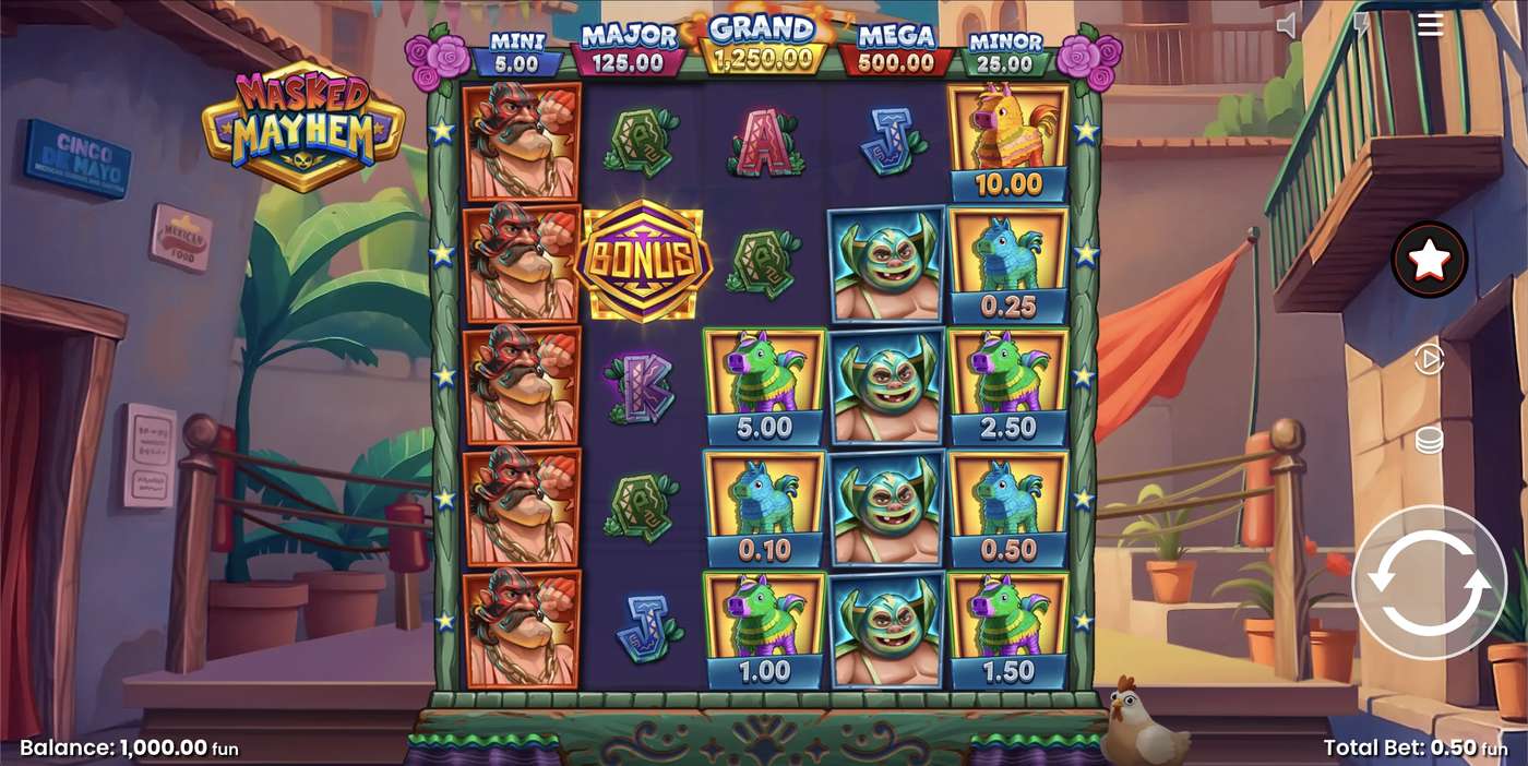 Masked Mayhem: image of main menu