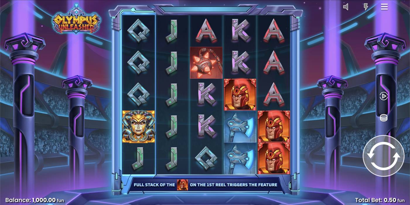 Olympus Unleased: image of main menu