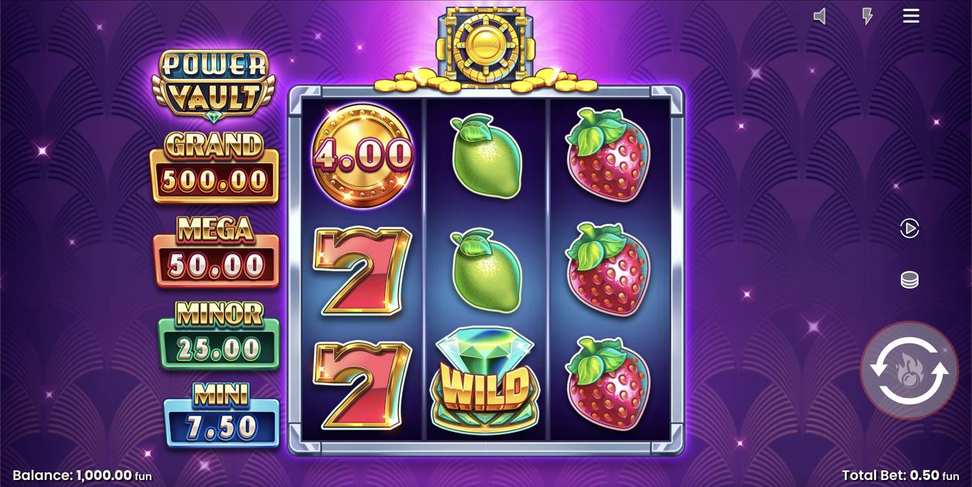 Power Vault: image of main menu