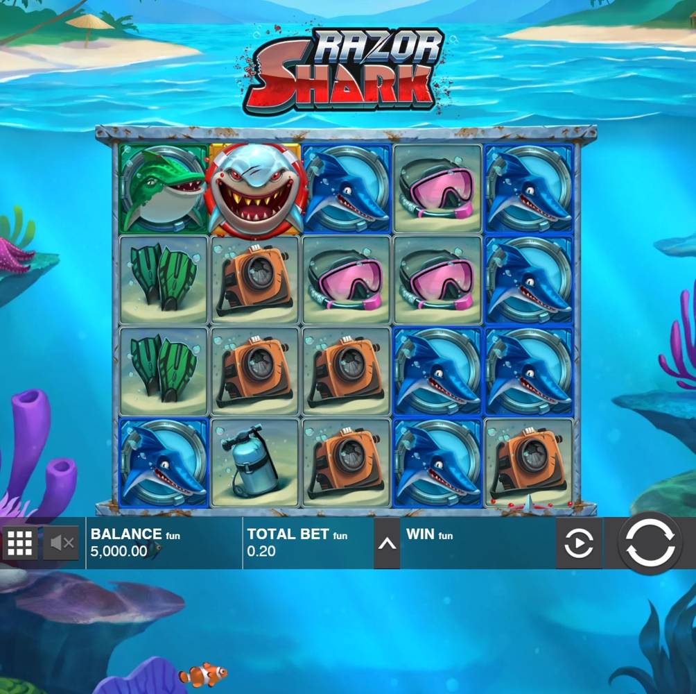 Razor Shark: image of main menu