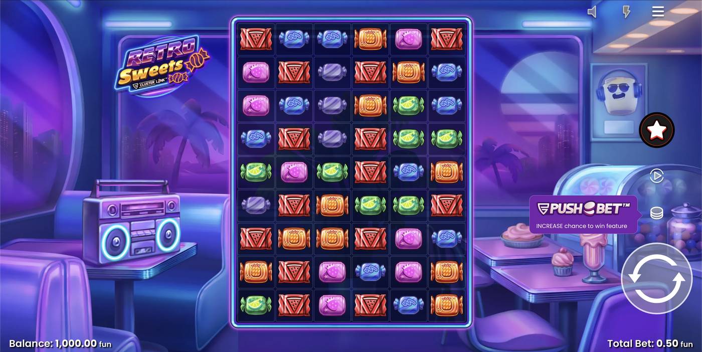 Retro Sweets: image of main menu