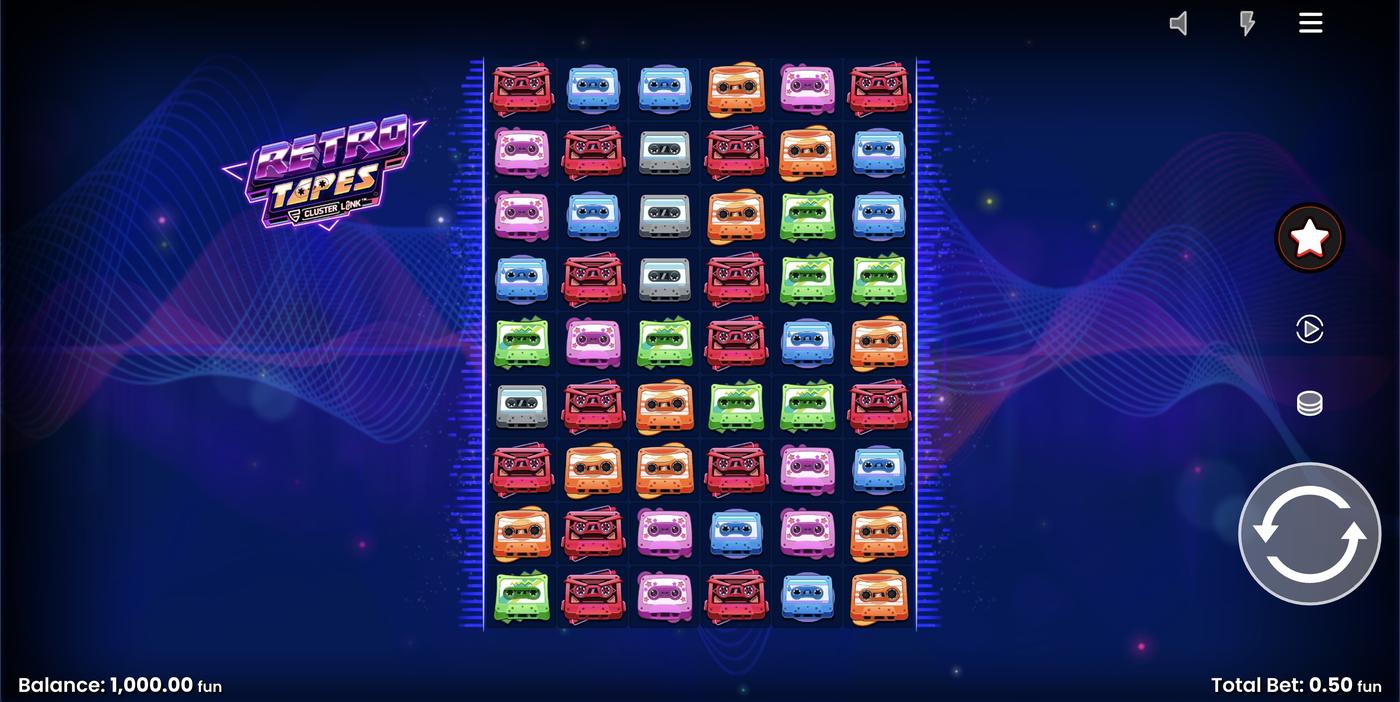 Retro Tapes: image of main menu