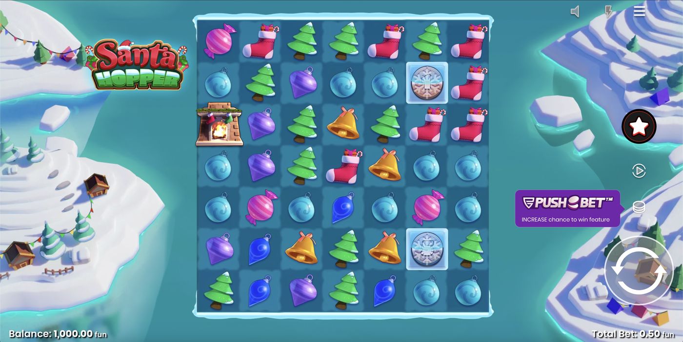 Santa Hopper: image of main menu