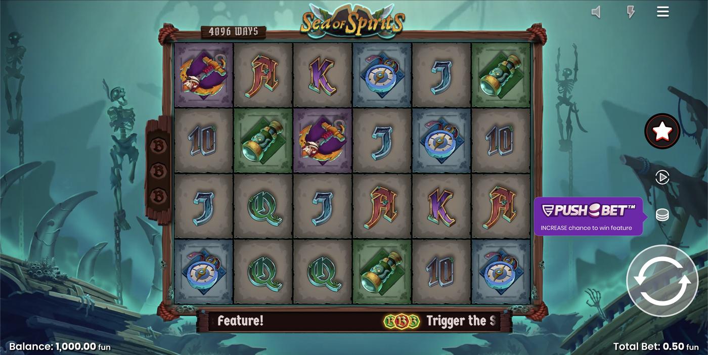 Sea of Spirits: image of main menu