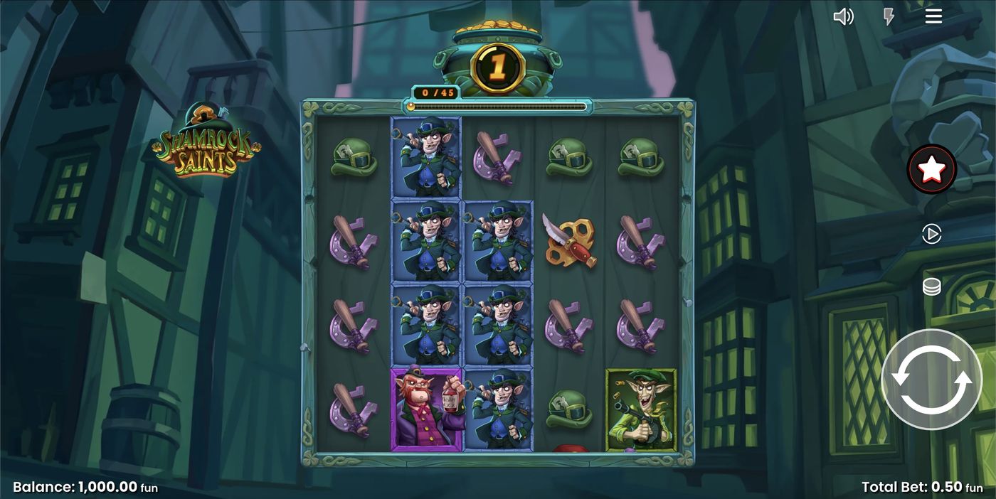 Shamrock Saints: image of main menu