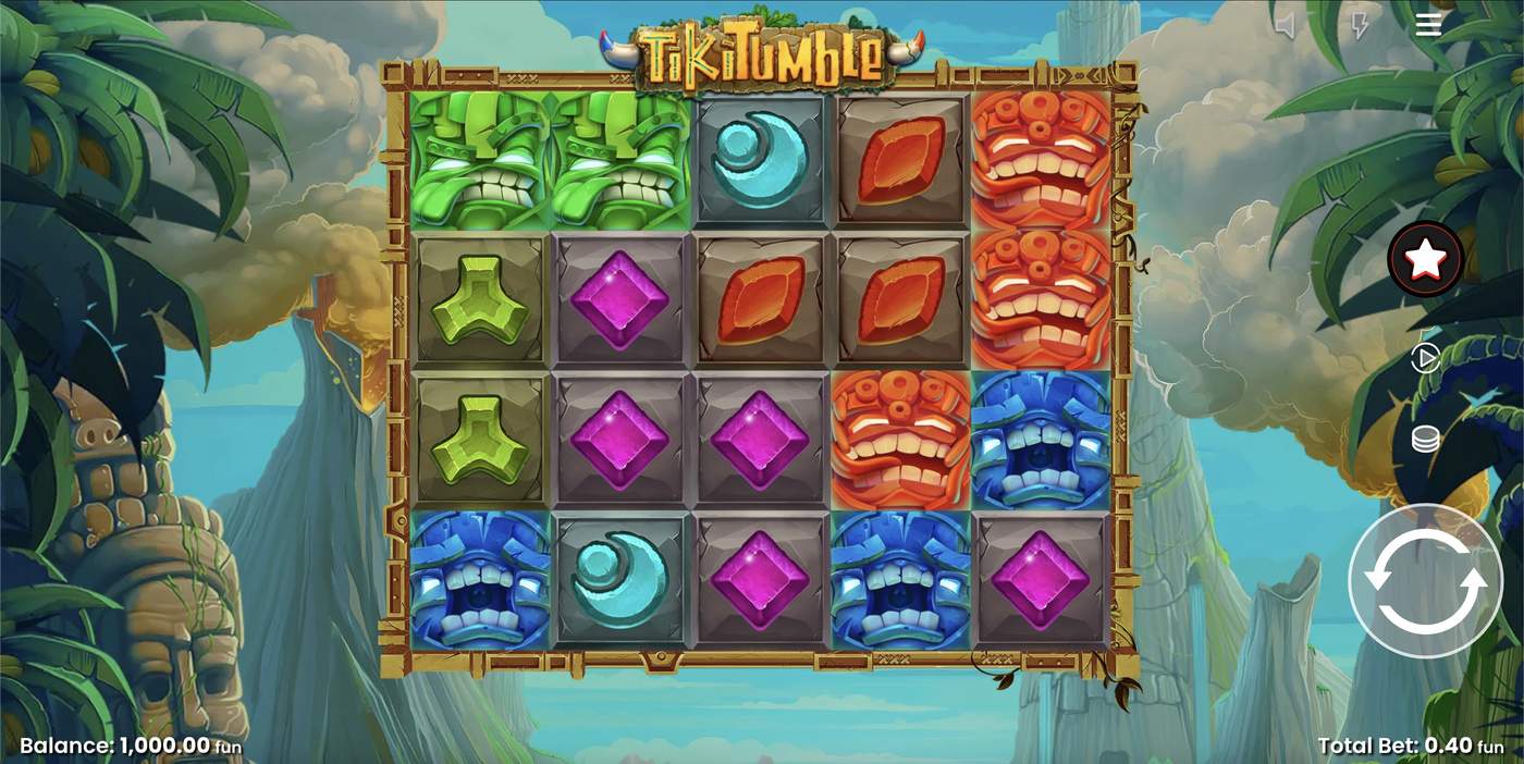 Tiki Tumble: image of main menu