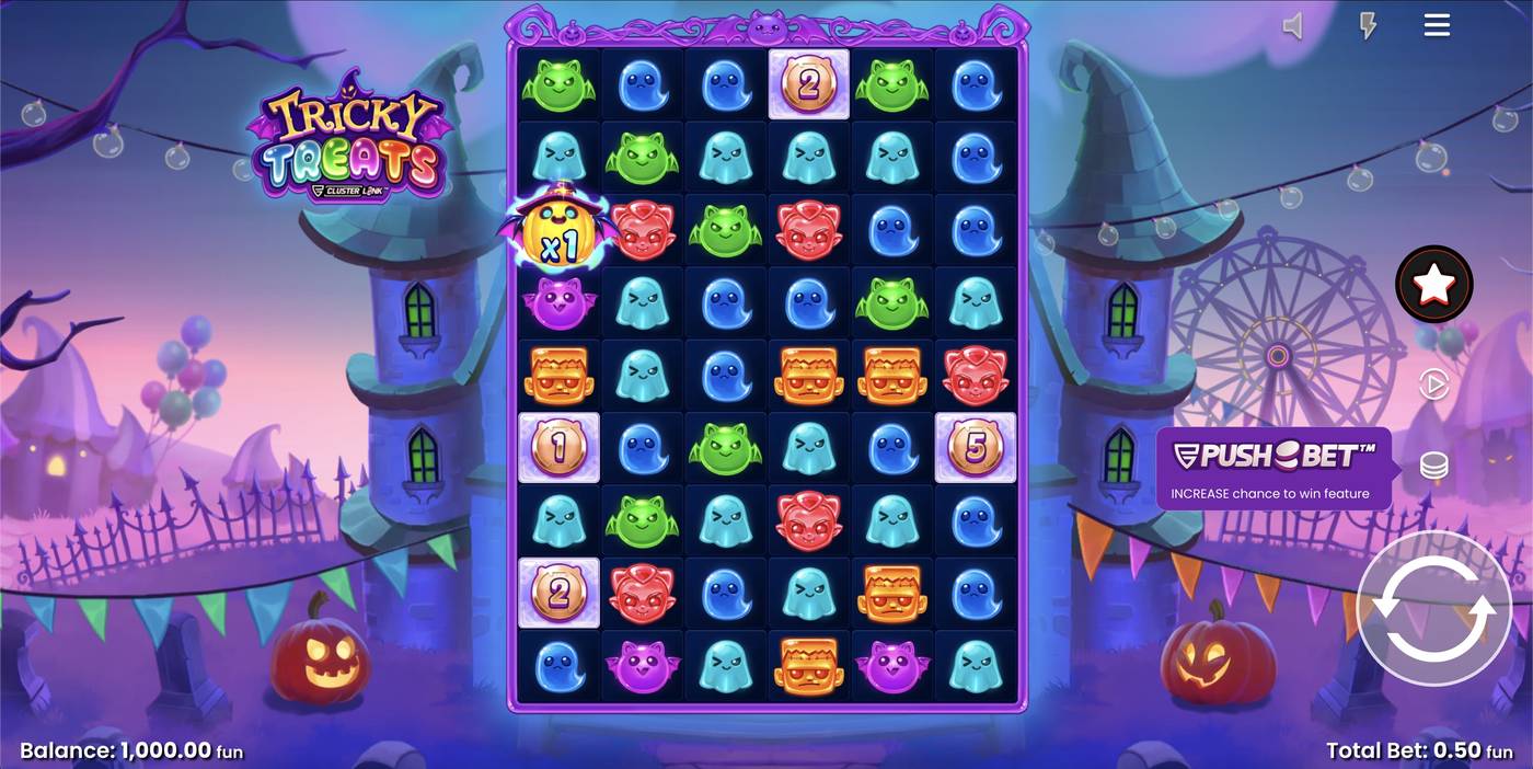Tricky Treats: image of main menu