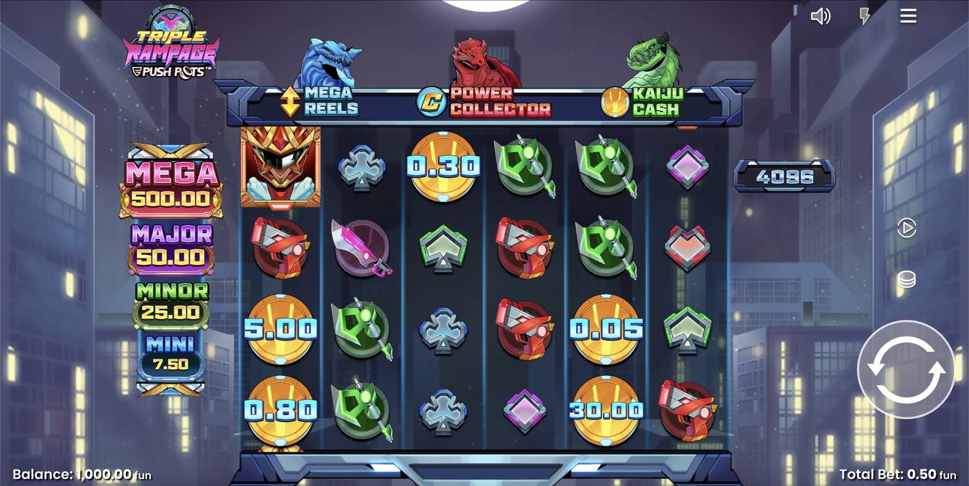 Triple Rampage: image of main menu