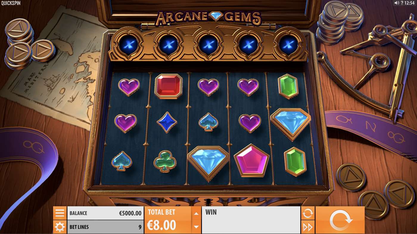 Arcane Gems: image of main menu