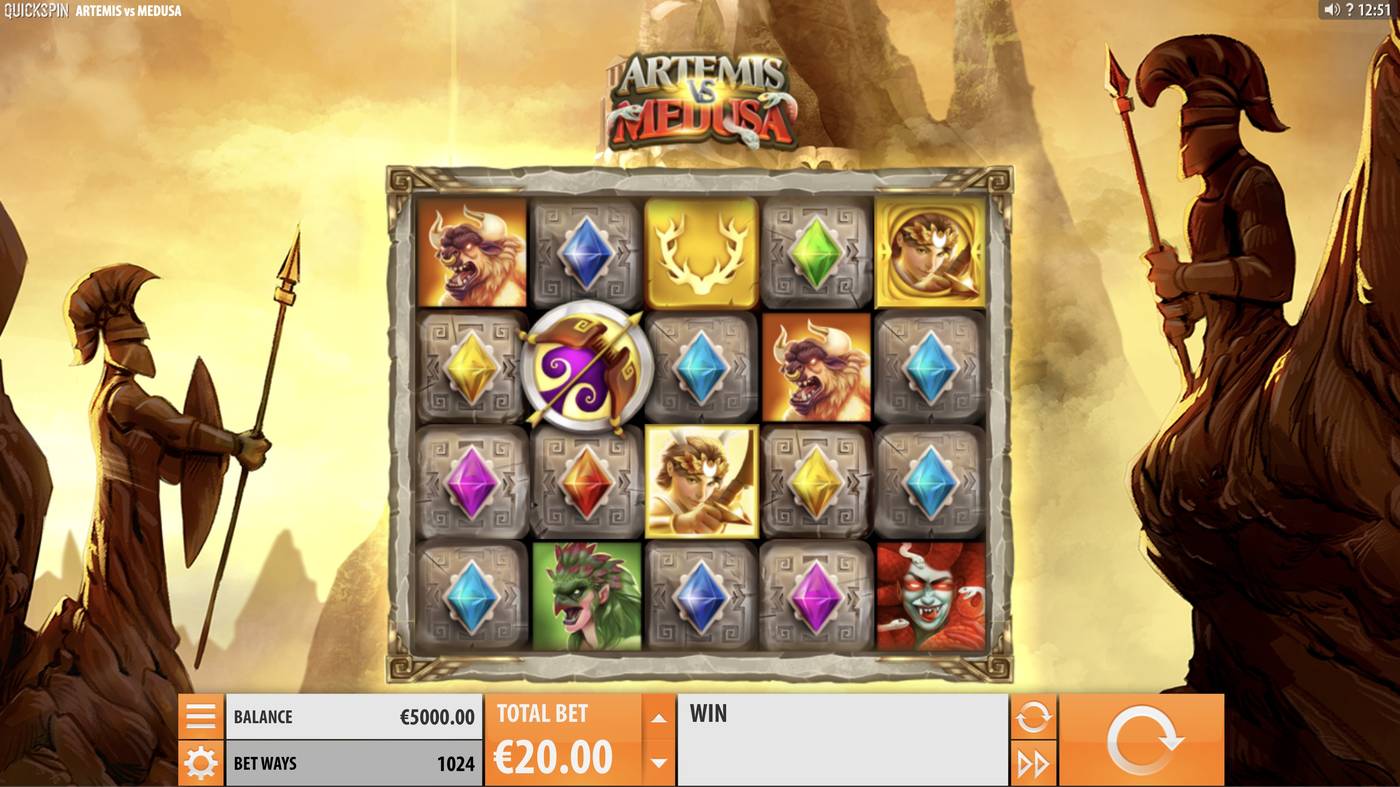 Artemis vs Medusa: image of main menu