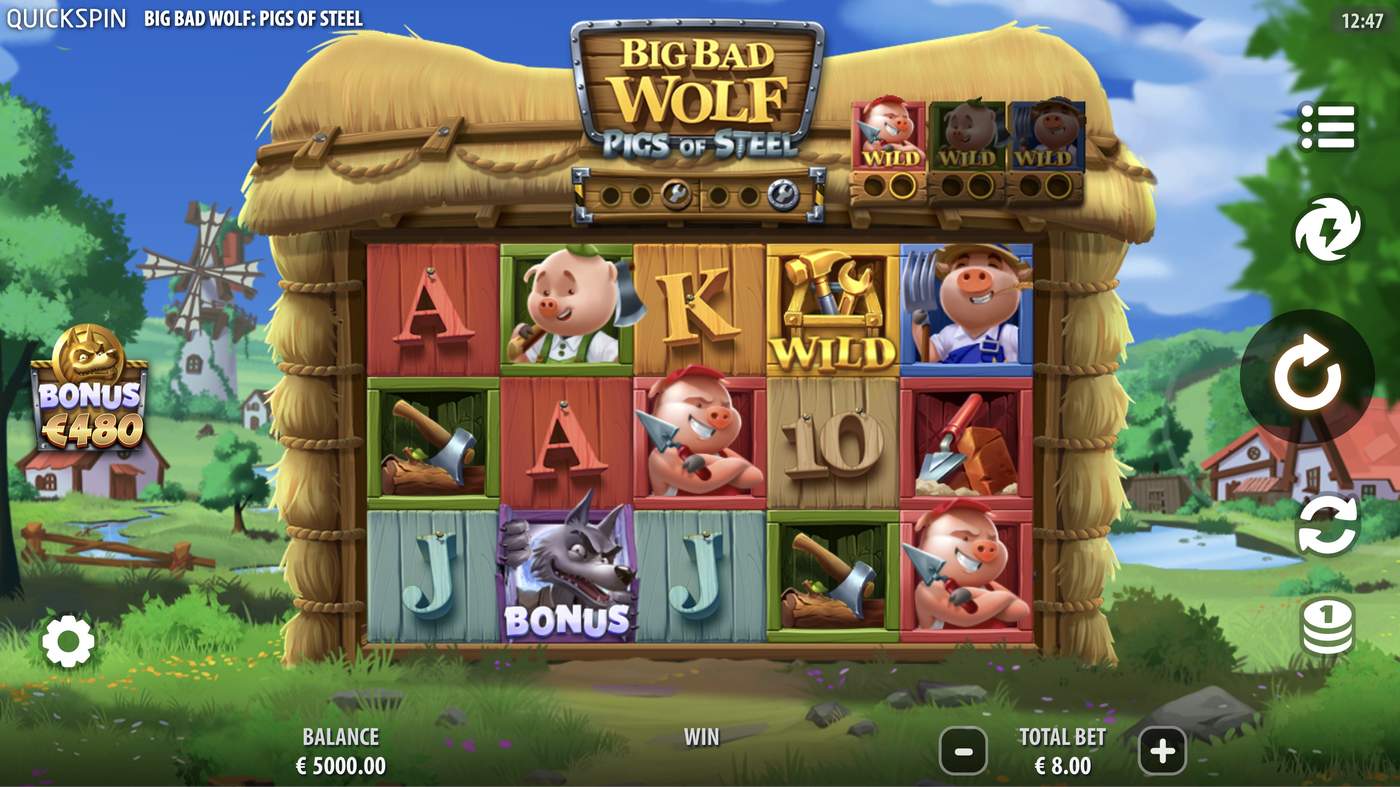 Big Bad Wolf Pigs of Steel: image of main menu