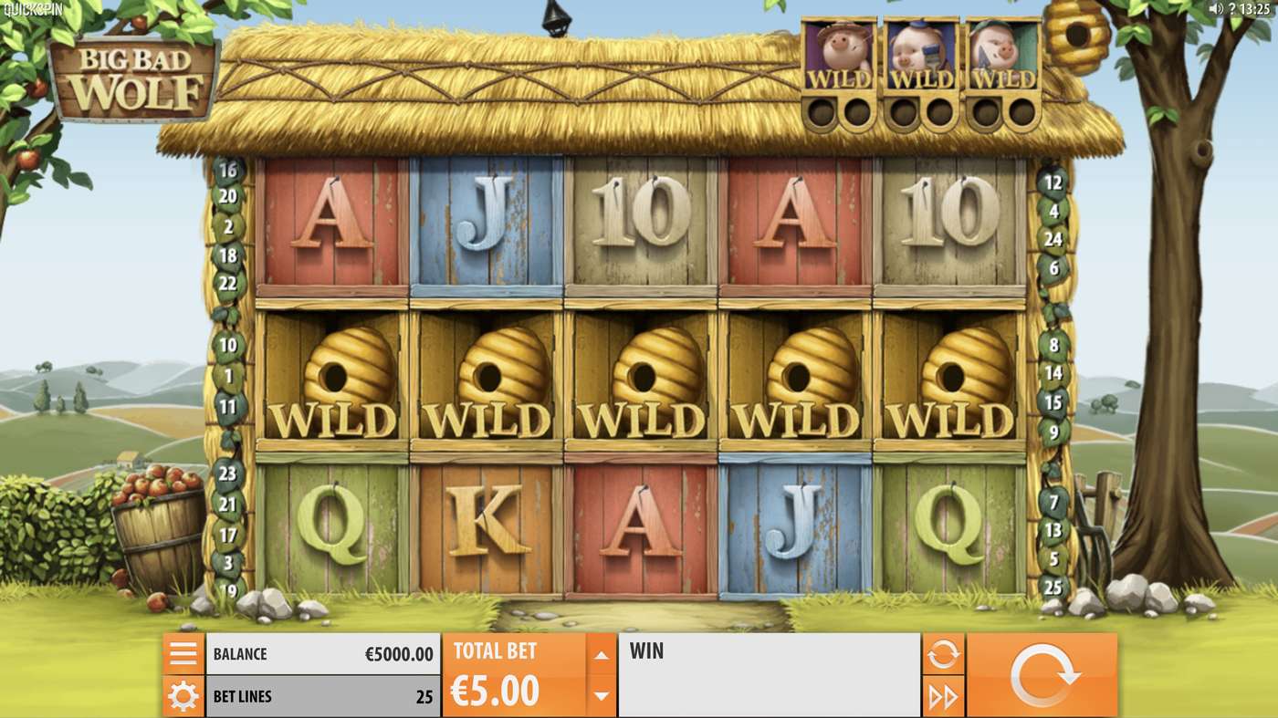 Big Bad Wolf: image of main menu