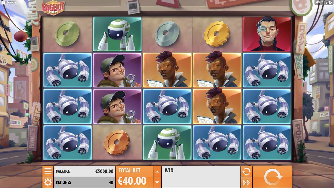 Big Bot Crew: image of main menu