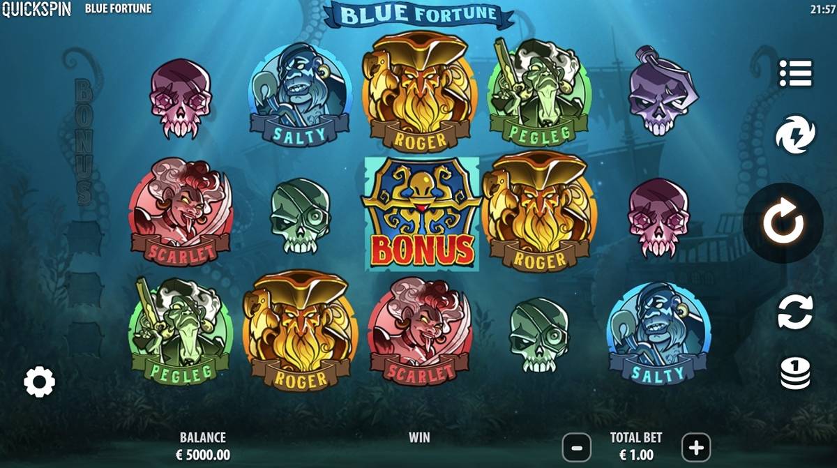 Blue Fortune: image of main menu