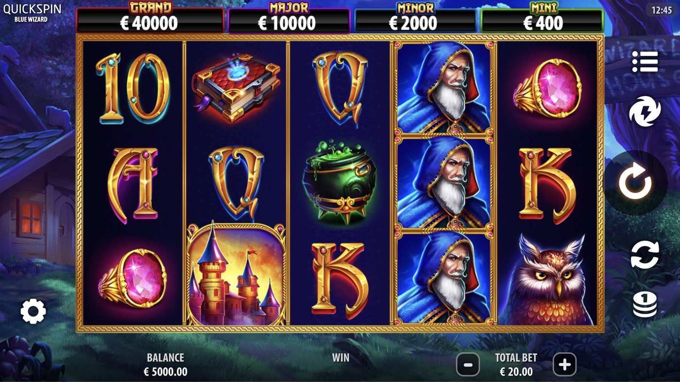 Blue Wizard: image of main menu
