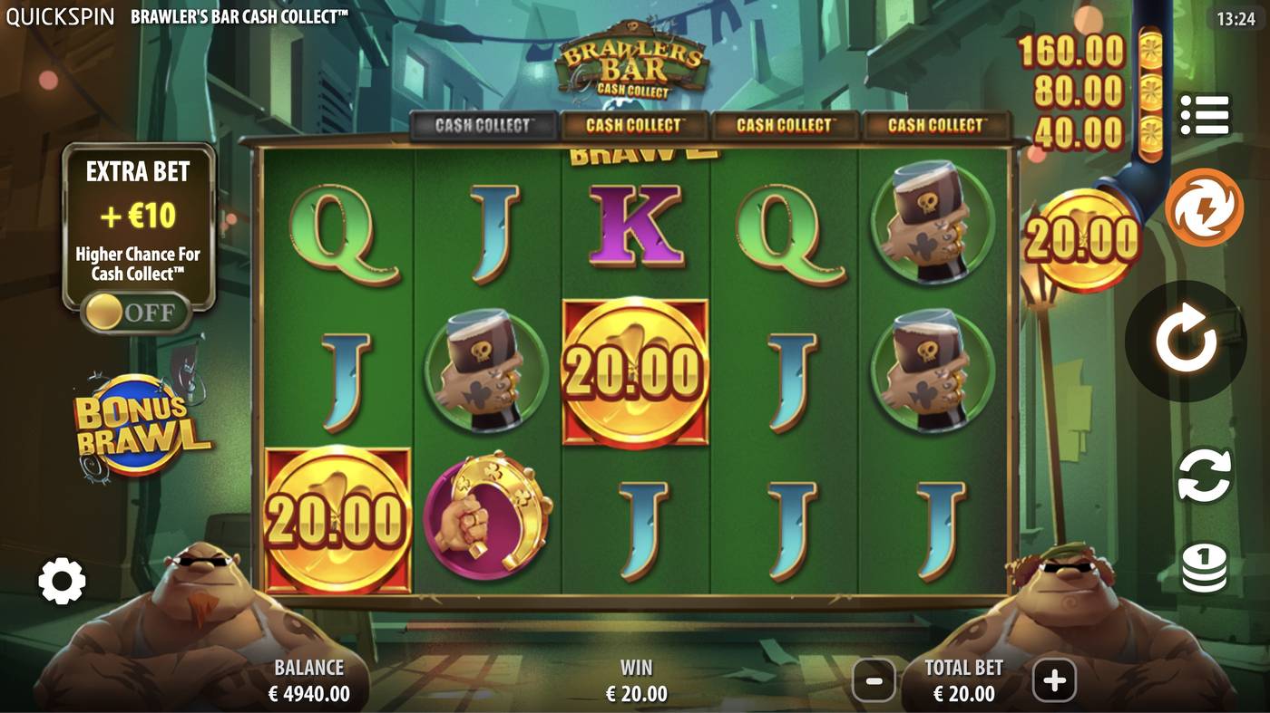 Brawlers Bar Cash Collect: image of winning