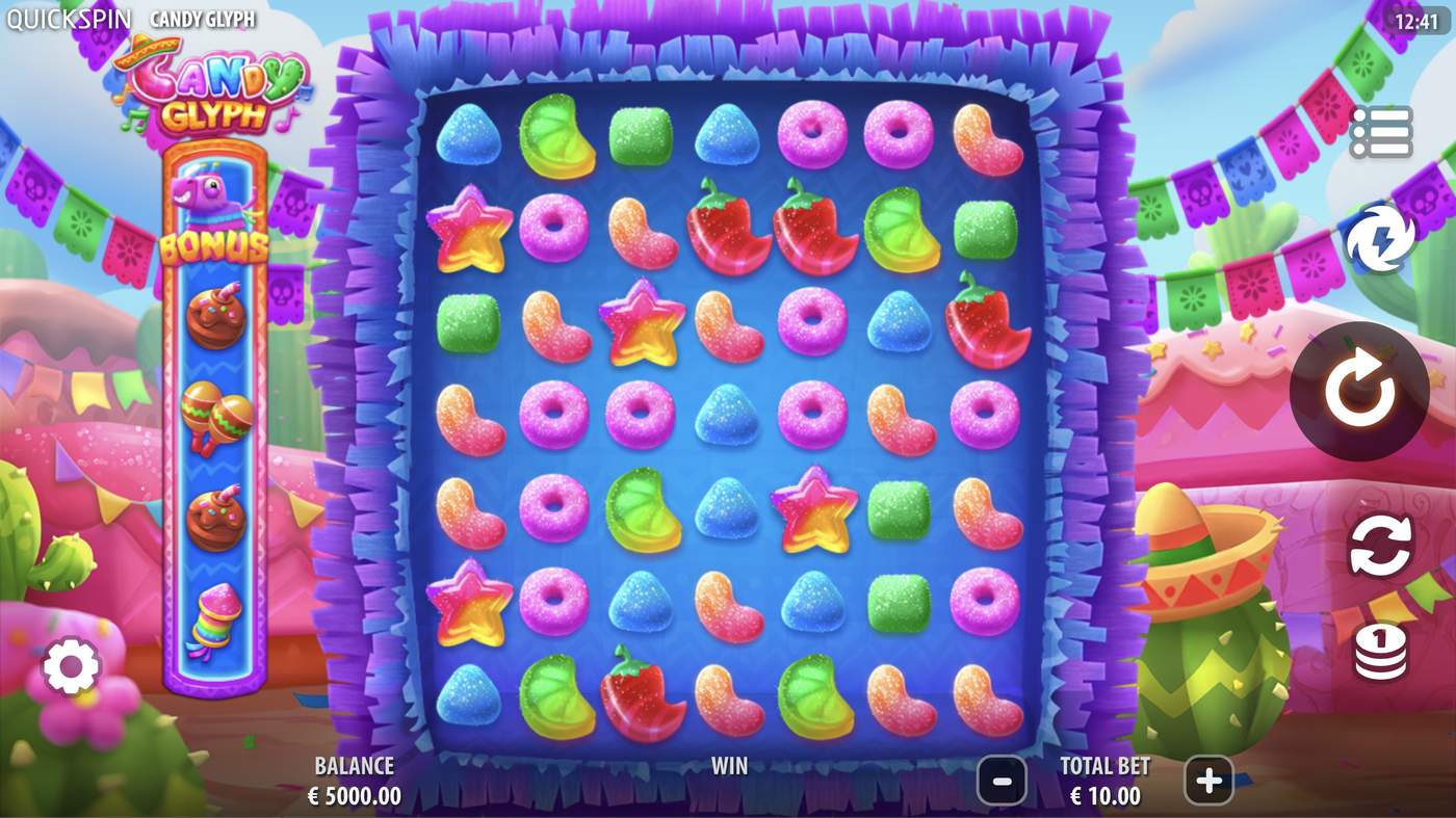 Candy Glyph: image of main menu