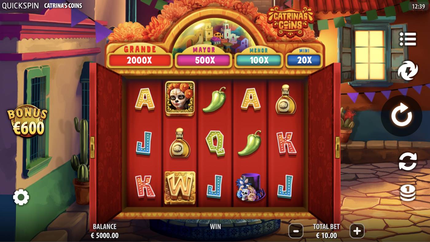 Catrina's Coins: image of main menu