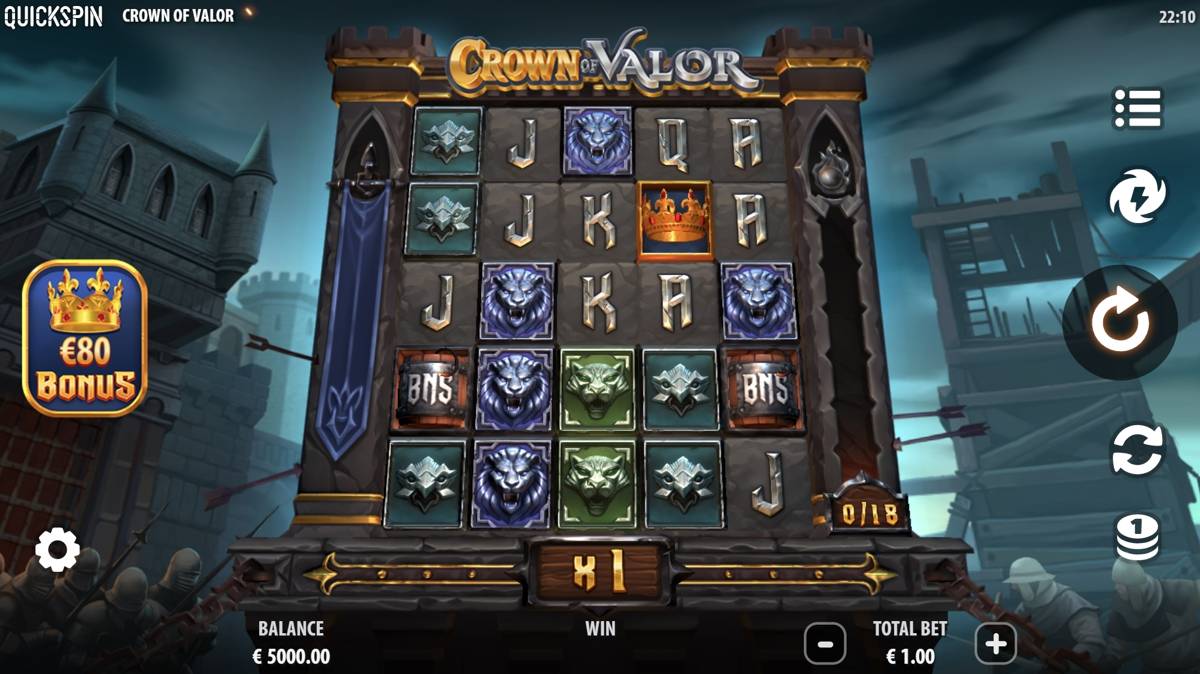 Crown of Valor: image of main menu
