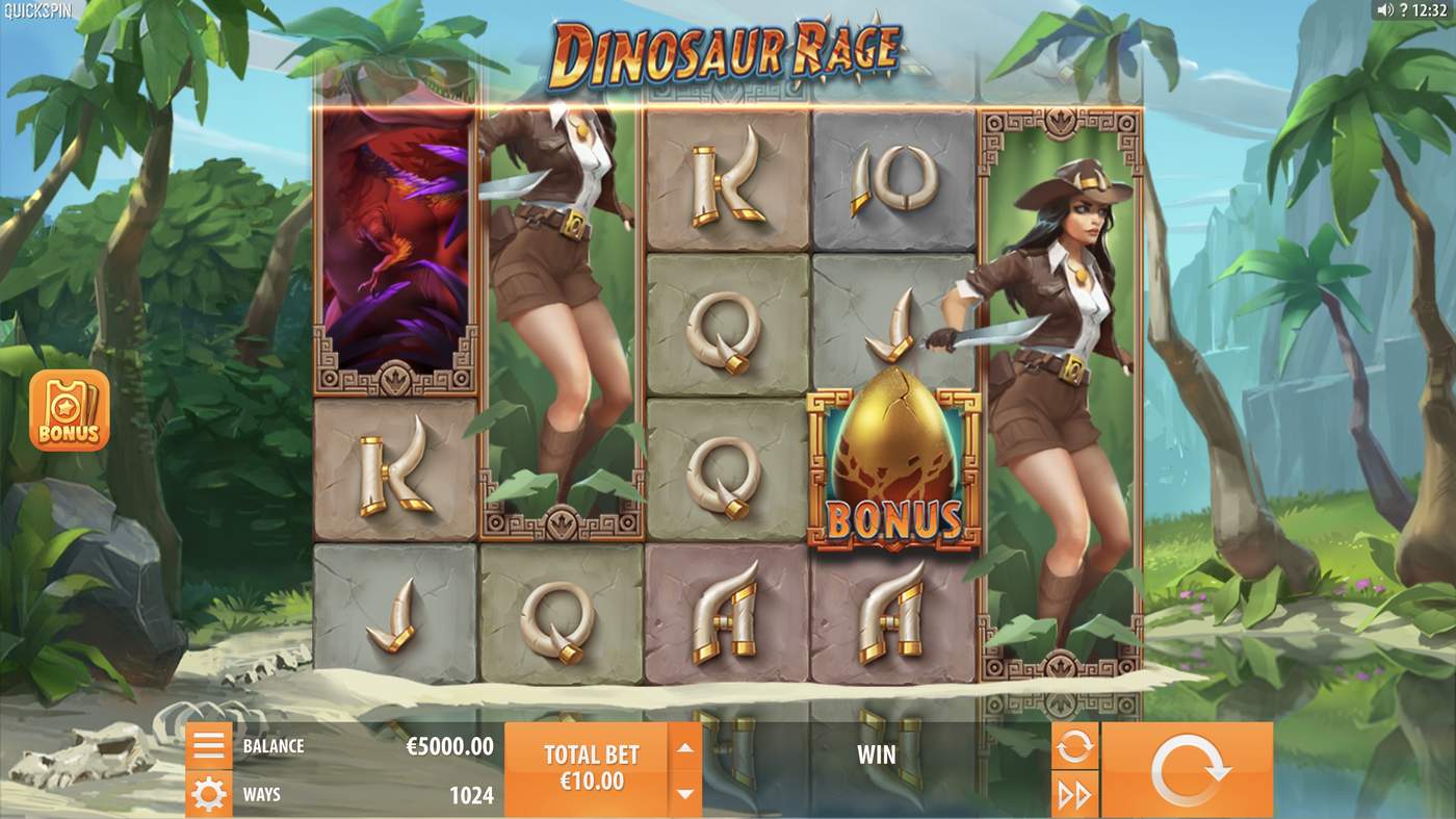 Dinosaur Rage: image of main menu