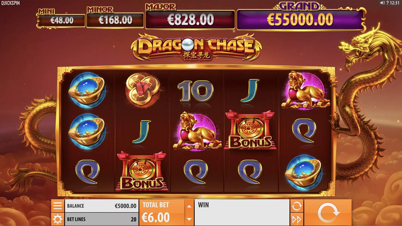 Dragon Chase: image of main menu