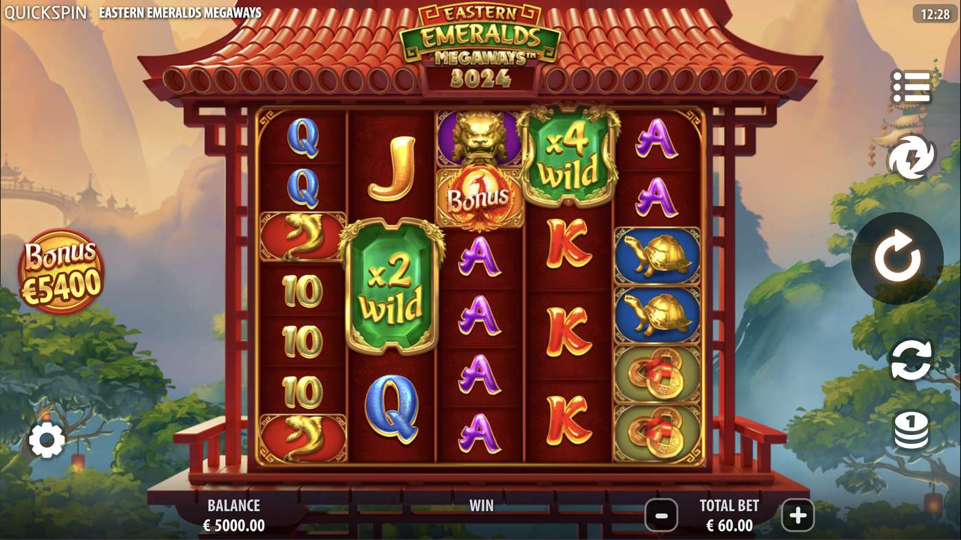Eastern Emeralds Megaways: image of main menu