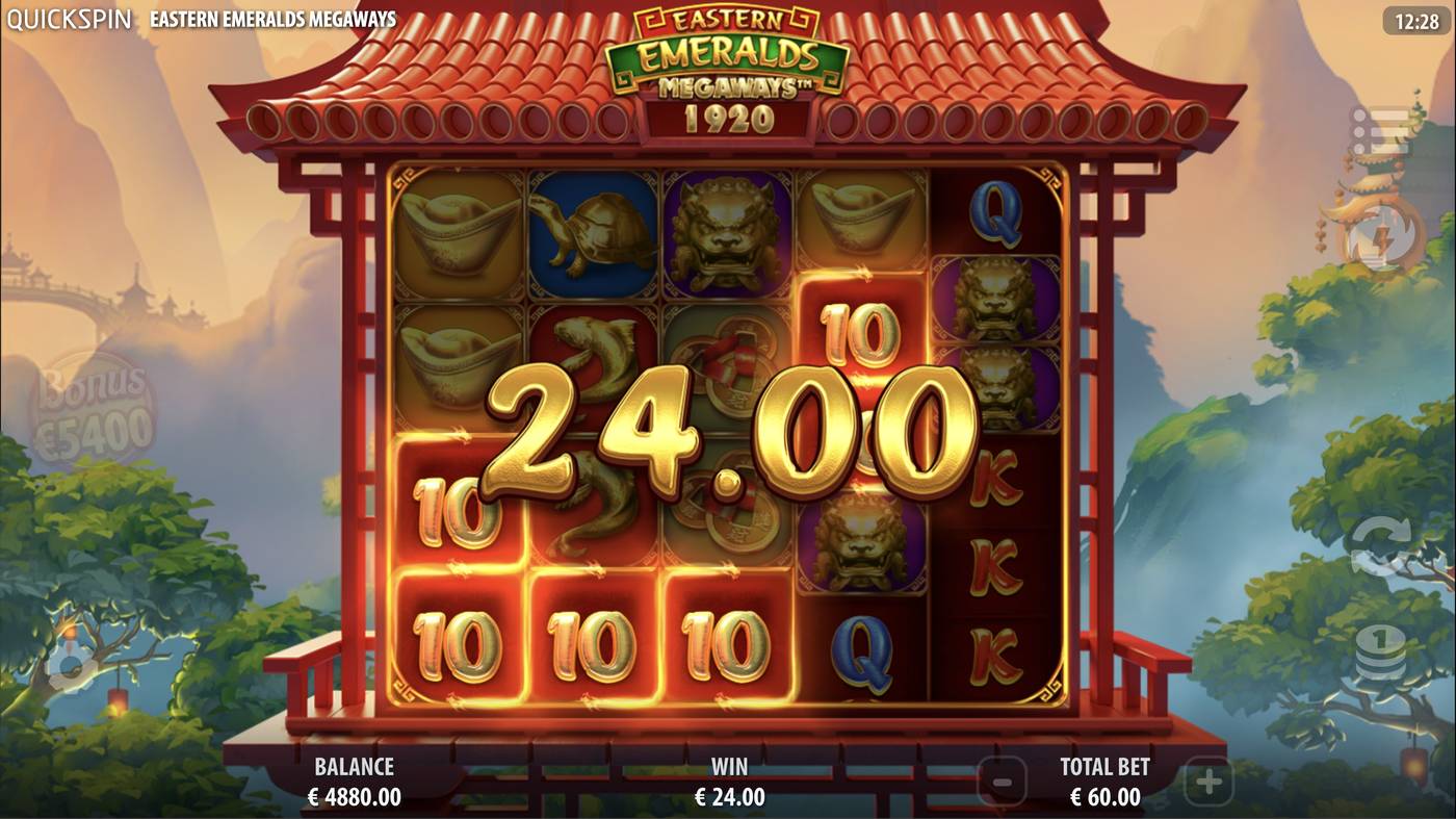 Eastern Emeralds Megaways: image of winning